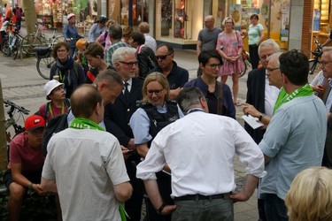 Vorbesprechung des Podium Vom Segen des Misstrauens - Polizei unter Druck - Bühne Kleppingstr..jpeg